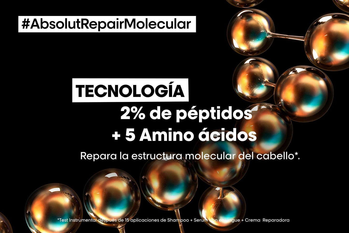 Serum con enjuage Reparación Molecular Profunda Cabello Dañado Absolut Repair Molecular 250ml LOreal Professional