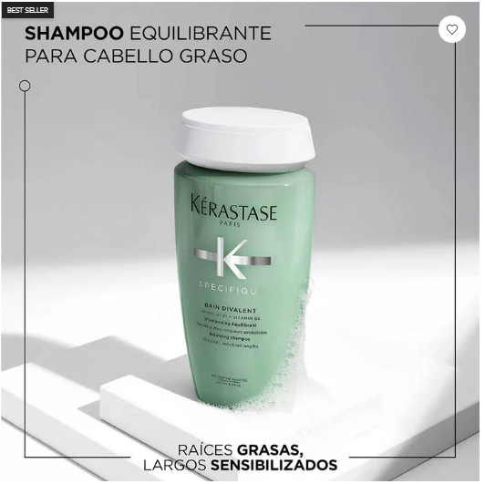 Shampoo Equilibrante Cabello Graso Bain Divalent Specifique 250ml